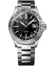 NEW BALL ENGINEER III OUTLIER GMT COSC 40MM BLACK DIAL 1000 GAUSS DG9000B-S1C-BK