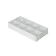 100 Pack of White Card Chocolate Sweet Soap Product Retail Gift Box - 8 bay