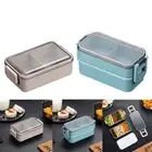 Leak-proof Food Storage Container Microwave Heating Lunch Box Wheat Straw
