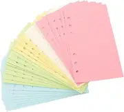TOGEVAL 50 Notebook Refills Paper College Ruled Filler Paper Colored Filler Paper Note Book Loose Leaf Paper Loose Leaf Notebook Binder Planner Refill Loose Leaf Binder Lined Refill Paper