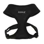 Puppia Soft Polyester Adjustable Dog Harness Black - 6 Sizes