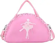 [BIUDECO] Oxford Cloth Ballet Bag Diagonal Bag for Ballerinas Versatile Storage for Dance Fitness Needs Pink