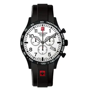 【S.A.M 阿爾卑斯軍錶】飛行員系列/黑橡膠錶帶/三眼計時/43mm(1746.9872SAM)