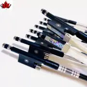 10Pcs Violin Bow 4/4 Full Size Bows Violin Parts Black Carbon Fiber Horse Hair