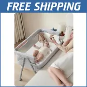 Luxury Baby Bassinet Bedside Sleeper with Zipper Access & Lightweight Design