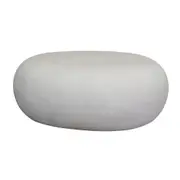 Modern Furniture ROCCO Indoor & Outdoor Pebble Coffee Table 73cm- White Concrete