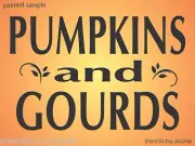 Harvest Stencil Pumpkins Gourds French Swirls Market Craft Porch DIY Craft Signs