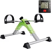 Folding Arm and Leg Pedal Exerciser Indoor Portable Mini Exercise Bike Gym Fitness Leg Cardio Training Resistance Adjustable with LCD Display