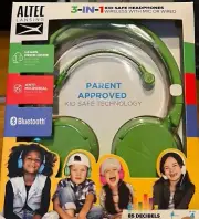 Altec Lansing 3-in-1 kid safe headphones Wireless/Wired w/mic-New