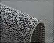 Outdoor Rugs for Garden, Washable Non-Slip Rug for Kitchen Garden, PVC Openwork Drainage Carpet Wear-Resistant, for Deck, Balcony, Porch, Bathroom Grey 120x400cm