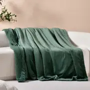 Serene Hudson Fleece and Sherpa Reverse Throw Blanket Leaf