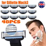 48PCS Replacement Blades For Gillette MACH 3 Razor Shaver Trimmer Shaving AU
