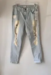 Wild Fox Marissa Slouchy Skinny Relaxed Light Wash Denim Jeans 26