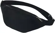 Bumbags and Fanny Packs, Bumbag for Women Black Bum Bag Fashion Waist Pack Bumbag for Men Lightweight Waterproof Waist Bag Walking Dog Outdoor Sport for Ladies Boys,Fanny Pack for Women, Black, One