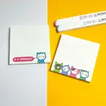 PUTIH M&G 便籤紙 SO MANY CATS 8X8CM 80 張便簽貓字符便簽可愛便簽白色