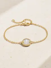 [David Yurman] David Yurman - Elements Center Station 18-karat Gold, Mother-of-pearl And Diamond Bracelet - One size One size Gold
