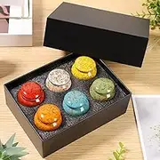 XXLAUBBD 6 Pcs Ceramic Multicolor Small Urns - Mini Keepsake Urns for Human & Pet Ashes