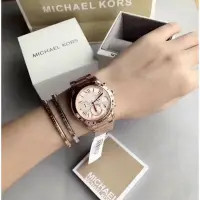 在飛比找Yahoo!奇摩拍賣優惠-Michael Kors手錶 MK6275玫瑰金羅馬刻度三眼
