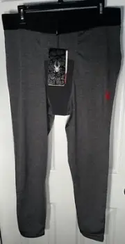 $78 Spyder Active ProWeb Leggings Base Layer Pants Compression Men's XL Gray
