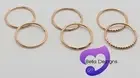 (16mm) 18ct ROSE GOLD PLATED on Solid Sterling Silver Hinged Sleeper Earring