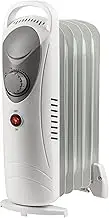 500W Mini Oil Filled Electric Portable Radiator Compact 5 Fin Thermostat Heater