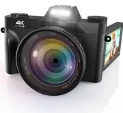 Digital Video Camera 4K 48MP 30FPS 32GB SD card and 2 batteries
