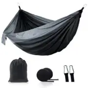 OUTDOOR NYLON HAMMOCK SLEEP SWING TREE BED GARDEN BACKYARD CAMP DOUBLE HANGMAT