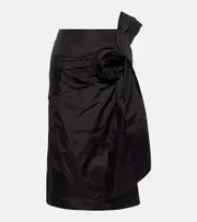 [Simone Rocha] Simone Rocha Floral-appliqué pencil skirt AU 4 black