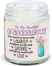 Granddaughter Candle You Touch My Heart with Laughter Granddaughter Gift from Gr