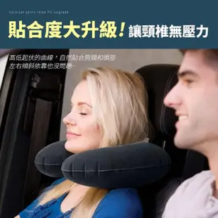 【INTEX】超值2入組－旅行頸枕 U型頭枕(飛機枕 辦公室午休靠枕 汽車護頸枕 充氣枕 平行輸入)