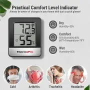 Digital Hygrometer Indoor Thermometer Humidity Meter Room Temperature Home Offic