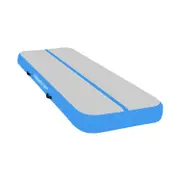 Powertrain 4m x 2m x 20cm Air Track Gymnastics Mat Tumbling Exercise (Grey Blue)