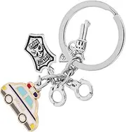 [FOMIYES] Police Keychain Pendant Stylish Design for Bags Creative Women Secure Keyring Charm for Family and Friends