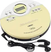 Studebaker SB3703YLB Joggable Personal CD/MP3 Player with Audio Book Compatibility, Bookmark Feature and FM PLL Radio - Yellow/White