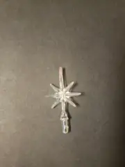 Rare Clear Aurora Snowflake Star for Ceramic Christmas Tree Topper Very Sm/Tiny