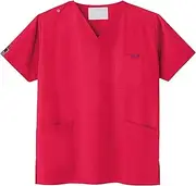[Pantone] 7000SC Scrub, Medical Lab Coat, Unisex, Color Variation, Sweat Absorbent, Quick Drying, Viva Magenta, 4L