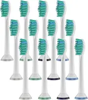 Replacement Brush Heads, Compatible with Philips Sonicare Electric Toothbrushes, JOMWEN Classic Toothbrush Heads HX6014, Fit The Models of HX3/HX6/HX9/HX8/HX7 Series (12 Pack in White)