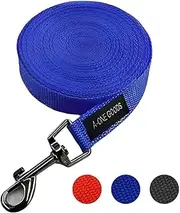 Dog Training Leash 50ft, 30ft, 20ft, 15ft and 6ft Long Leads, Dog Training | Extra Long Dog Leash with Handle Great for Puppies & Dogs Training |Dog Leash| Nylon Durable Traction Rope (Blue, 30ft)
