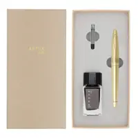 在飛比找PChome24h購物優惠-ARTEX life黃銅裸色開心鋼筆-買筆送墨優惠組
