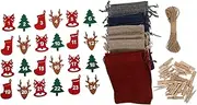 GRADENEVE Candy Drawstring Bags for 24 Days Advent Calendar Holiday Decor Pouches