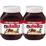 2 x Nutella Ferrero Hazelnut Spread With Coca Family Pack 1Kg