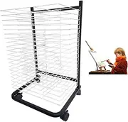 Art Drying Rack for Classroom,20 Shelves Drying Easel,Single Sided Studio Training Rack,Suitable for Office File Storage Box