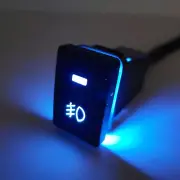 Fit 2004 2005 Honda Civic Fog Light On/Off Push Switch Button Blue LED Indicator (for: Honda)