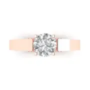 1.6ct Round Cut Wedding Engagement Anniversary Promise Bridal Ring 14k Rose Gold