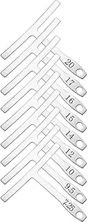 9pcs Stainless Steel Understring Radius Gauge for Guitar Bass Setup Luthier Tool