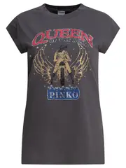 [Pinko] Pinko-T-Shirts Grey-Donna XS Grey