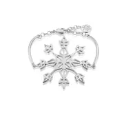 Couture Kingdom - Disney - Frozen 2 Elsa Snowflake Bracelet White Gold