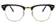 Ray-Ban RB3016 Clubmaster Blue-Light Block 901/BF Men's Glasses Black Size 49 - Private Health Rebate - Blue Light Block Available