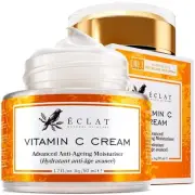 Vitamin C Face Cream - Vitamin C Cream with 2.5% Hyaluronic Acid + 2% Squalane,