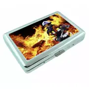 Firefighters D13 Silver Metal Cigarette Case RFID Protection Wallet Heros